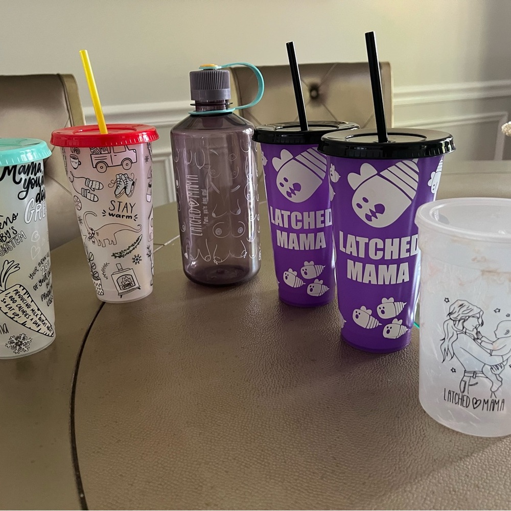 Latched Mama Purple and Black Drinkware Collection